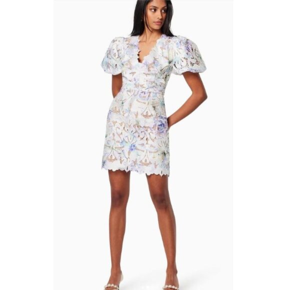 Elliatt Seville Lace Mini Dress in Spring Multi - Picture 3 of 11